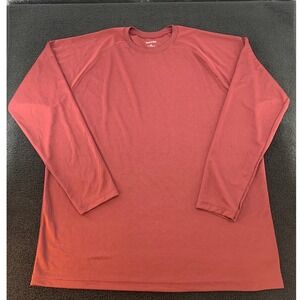 Sport-Tek Mens XL Long Sleeve Crew Neck Athletic‎ T-Shirt Red Polyester